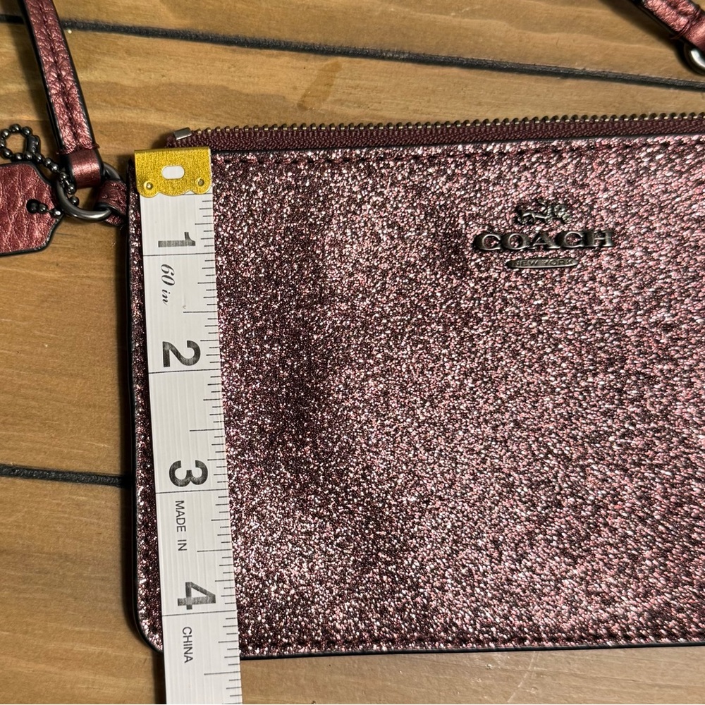Coach Sparkling Wristlet in purple wine color EUC - Picture 7 of 8